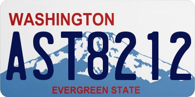 WA license plate AST8212
