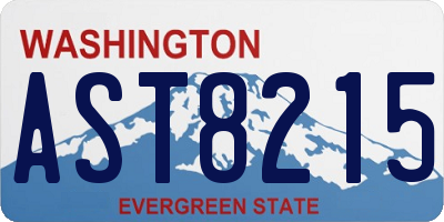 WA license plate AST8215
