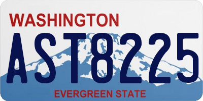 WA license plate AST8225