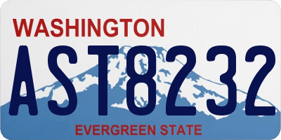 WA license plate AST8232