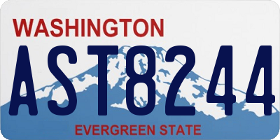 WA license plate AST8244