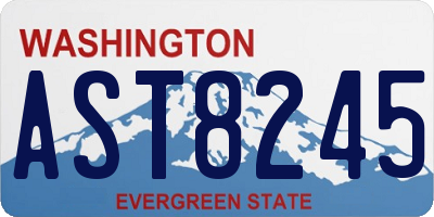 WA license plate AST8245