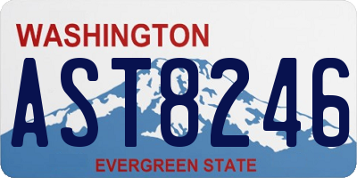 WA license plate AST8246