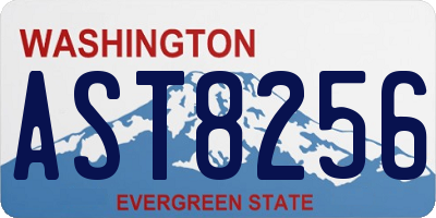 WA license plate AST8256