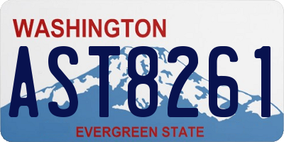 WA license plate AST8261