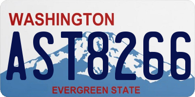 WA license plate AST8266
