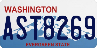 WA license plate AST8269