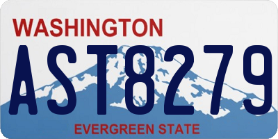 WA license plate AST8279