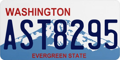 WA license plate AST8295