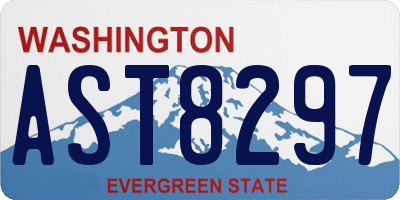 WA license plate AST8297