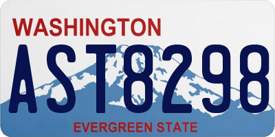 WA license plate AST8298