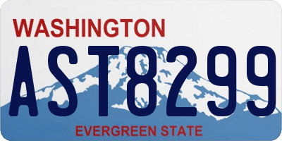 WA license plate AST8299