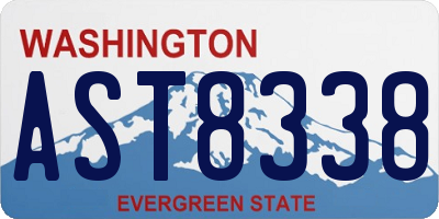 WA license plate AST8338