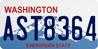 WA license plate AST8364
