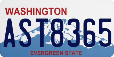 WA license plate AST8365