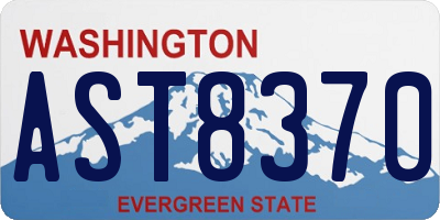 WA license plate AST8370