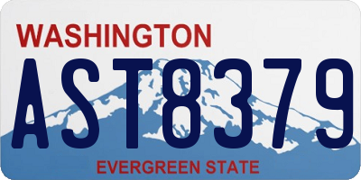 WA license plate AST8379