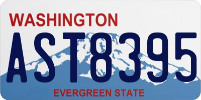 WA license plate AST8395