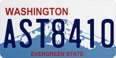 WA license plate AST8410