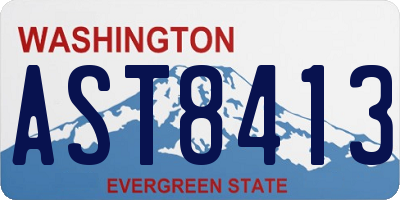 WA license plate AST8413