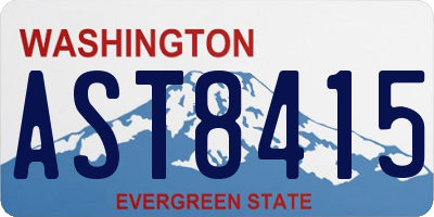 WA license plate AST8415