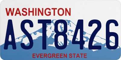 WA license plate AST8426
