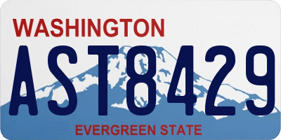 WA license plate AST8429