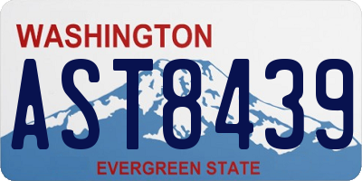 WA license plate AST8439