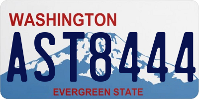 WA license plate AST8444