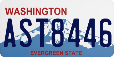 WA license plate AST8446