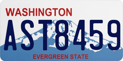 WA license plate AST8459