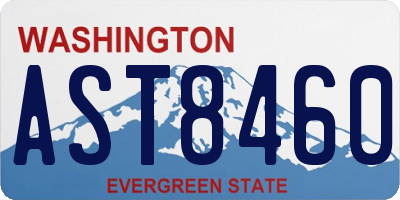 WA license plate AST8460