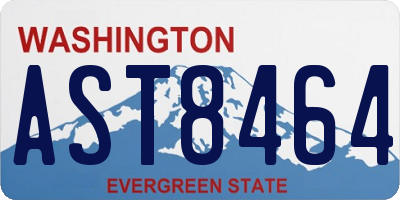 WA license plate AST8464
