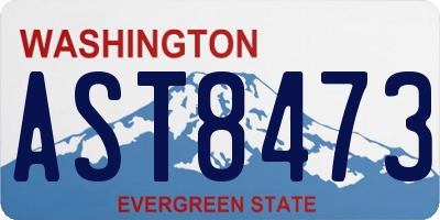 WA license plate AST8473