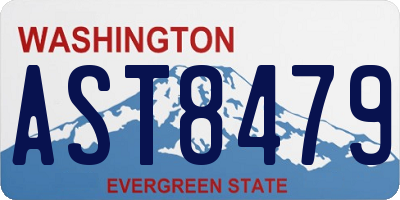 WA license plate AST8479
