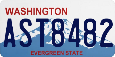 WA license plate AST8482
