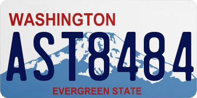 WA license plate AST8484