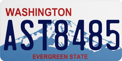 WA license plate AST8485