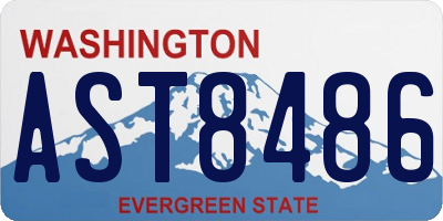 WA license plate AST8486
