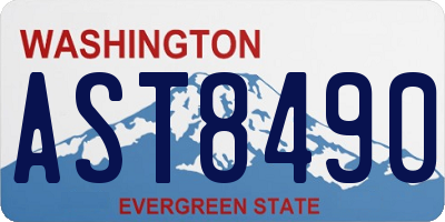 WA license plate AST8490