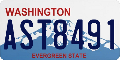 WA license plate AST8491