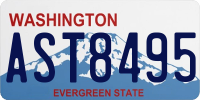 WA license plate AST8495