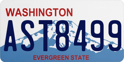 WA license plate AST8499