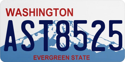 WA license plate AST8525