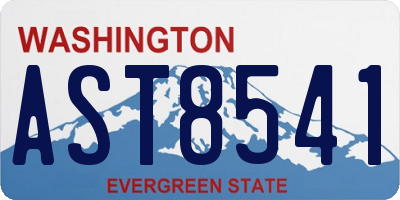 WA license plate AST8541