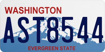WA license plate AST8544