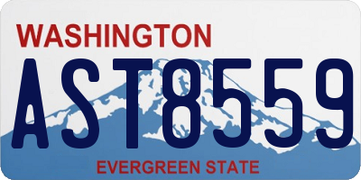 WA license plate AST8559