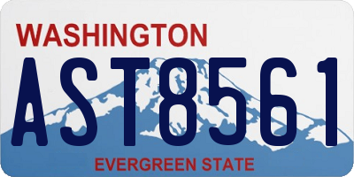 WA license plate AST8561