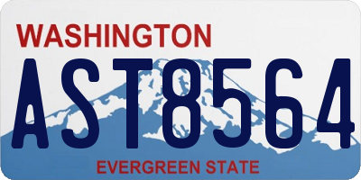 WA license plate AST8564