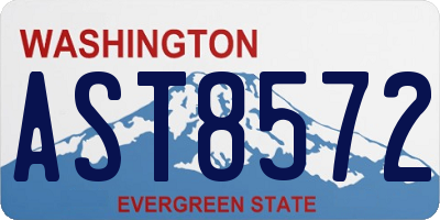 WA license plate AST8572